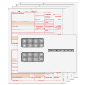 1099 MISC Laser 4 Part Set with Self Seal Envelopes for 50 Recipients