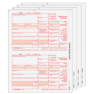 1099 MISC Laser 4 Part Set for 50 Recipients